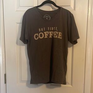 Jane Marie Brown Short Sleeve Tee But First Coffee
